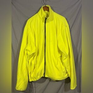 Neon Yellow High Visibility Safety work  PPE Fleece Jacket
